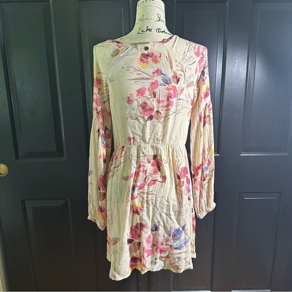 Billabong Floral Long Sleeve Dress size XS (b4 - Picture 4 of 11